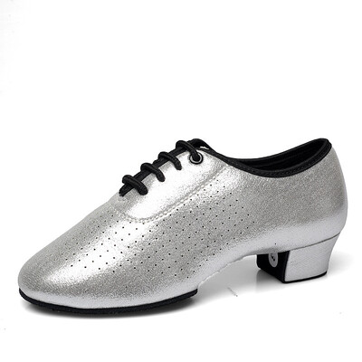 Latin tánccipő Férfi Női Modern Tango Salsa Bőr Társascipő Négyszögletes Sarkú Felnőtt Gyerek Fiú Buli Tánccipő Sport
