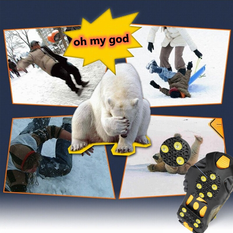 1 pora S-XXL10 smeigių, neslystančių sniego laipiojimo ant ledo batų smaigaliai ledo rankenos, segtukai, žieminiai laipiojimo neslystantys batų dangtelio dalis
