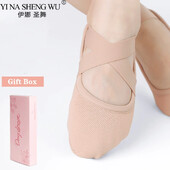 Baleto batai mergaitėms Šokių Batai Šokių Šlepetės Šokių Batai Didelio tamprumo drobinio padu slydimo treniruočių batai moterims