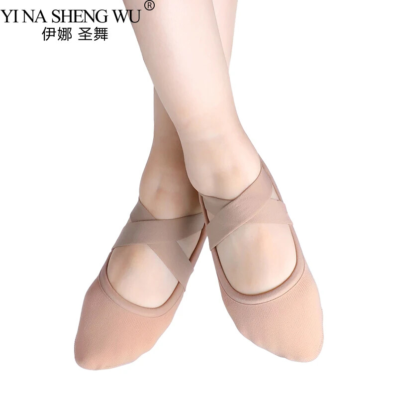 Baleto batai mergaitėms Šokių Batai Šokių Šlepetės Šokių Batai Didelio tamprumo drobinio padu slydimo treniruočių batai moterims