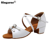 Vaikiški Lotynų Amerikos šokių batai Vaikiški balti Lotynų Amerikos batai Mergaitėms Vasaros Modernaus Džiazo Lotynų Valso Tango Pilvo pramoginių šokių Batai Sandalai