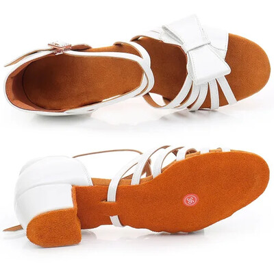 Vaikiški Lotynų Amerikos šokių batai Vaikiški balti Lotynų Amerikos batai Mergaitėms Vasaros Modernaus Džiazo Lotynų Valso Tango Pilvo pramoginių šokių Batai Sandalai