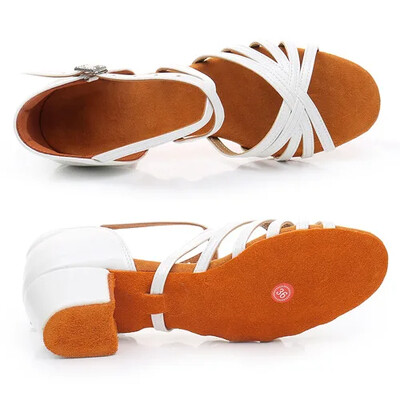 Vaikiški Lotynų Amerikos šokių batai Vaikiški balti Lotynų Amerikos batai Mergaitėms Vasaros Modernaus Džiazo Lotynų Valso Tango Pilvo pramoginių šokių Batai Sandalai