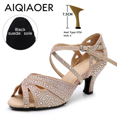 Vysokokvalitné kamienkové latinskoamerické tanečné topánky Lady Tango Salsa tanečné topánky na vysokom podpätku pre dámy svadobné topánky