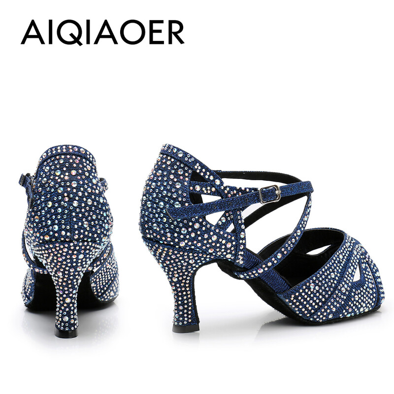 Vysokokvalitné kamienkové latinskoamerické tanečné topánky Lady Tango Salsa tanečné topánky na vysokom podpätku pre dámy svadobné topánky