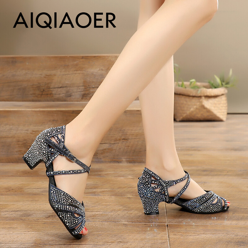 Vysokokvalitné kamienkové latinskoamerické tanečné topánky Lady Tango Salsa tanečné topánky na vysokom podpätku pre dámy svadobné topánky