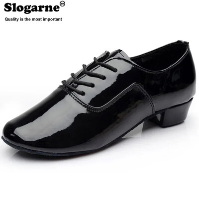 Pánske latinskoamerické topánky pre chlapcov a deti, spoločenské tango, jazzové tanečné topánky, vystúpenia, mäkká kožená podrážka, dámske moderné štvorcové topánky