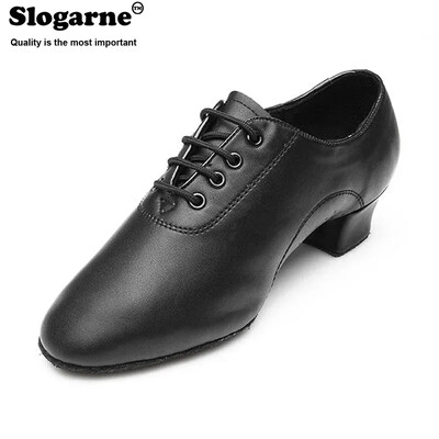 Pánske latinskoamerické topánky pre chlapcov a deti, spoločenské tango, jazzové tanečné topánky, vystúpenia, mäkká kožená podrážka, dámske moderné štvorcové topánky