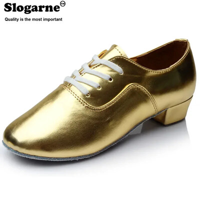 Pánske latinskoamerické topánky pre chlapcov a deti, spoločenské tango, jazzové tanečné topánky, vystúpenia, mäkká kožená podrážka, dámske moderné štvorcové topánky