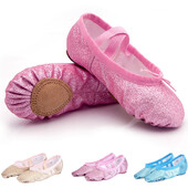 Balett Cipők Jóga Tornaterem Lapos Papucsok Csillogó Rózsaszín Kék Rózsa Piros Színek Balett Cipők Lányoknak Gyerekek Női Tanár
