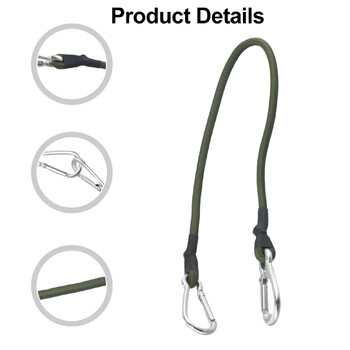 30/60/90/120cm Κορδόνι Bungee με γάντζο Carabiner Superior Λαστιχένια ιμάντες βαρέως τύπου Ισχυρό ελαστικό σχοινί για αποσκευές σκηνής εξωτερικού χώρου