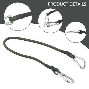 30/60/90/120cm Κορδόνι Bungee με γάντζο Carabiner Superior Λαστιχένια ιμάντες βαρέως τύπου Ισχυρό ελαστικό σχοινί για αποσκευές σκηνής εξωτερικού χώρου