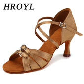 Latīņamerikas deju apavi sievietēm Latīņamerikas deju apavi sievietēm ar dubultu sprādzi, treniņu ballītei tango salsas sandales dejām, mīksta zole
