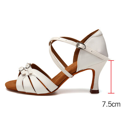 Latīņamerikas deju apavi sievietēm Latīņamerikas deju apavi sievietēm ar dubultu sprādzi, treniņu ballītei tango salsas sandales dejām, mīksta zole