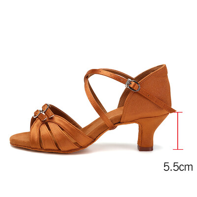 Latīņamerikas deju apavi sievietēm Latīņamerikas deju apavi sievietēm ar dubultu sprādzi, treniņu ballītei tango salsas sandales dejām, mīksta zole