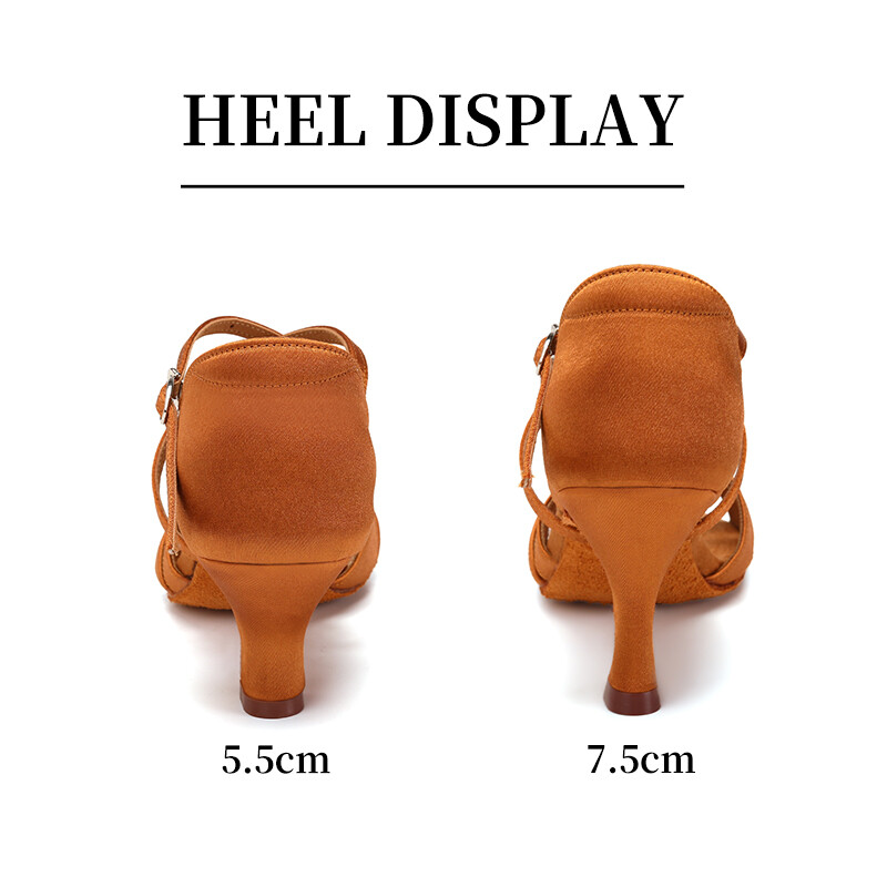 Latīņamerikas deju apavi sievietēm Latīņamerikas deju apavi sievietēm ar dubultu sprādzi, treniņu ballītei tango salsas sandales dejām, mīksta zole