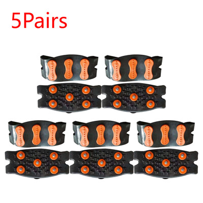 1-5 gab. 5 kniedes kāpšanas kronšteini pretslīdēšanas alpīnisma skavas Unisex zābaki sniega skavas Āra ķēdes apavu tapas