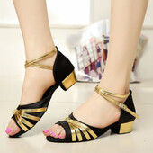 Aukštos kokybės naujų prekių didmeninė prekyba mergaitėms vaikams / vaikams / vaikams Ballroom Tango Salsa Latin šokių batai žemakulniai batai