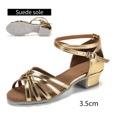 DKZSYIM Ženske latino cipele za djevojčice na nisku petu Latino salsa moderne plesne cipele Tango Salsa Rumba Latino plesne cipele 3,5 cm