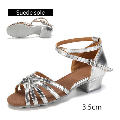 DKZSYIM Ženske latino cipele za djevojčice na nisku petu Latino salsa moderne plesne cipele Tango Salsa Rumba Latino plesne cipele 3,5 cm