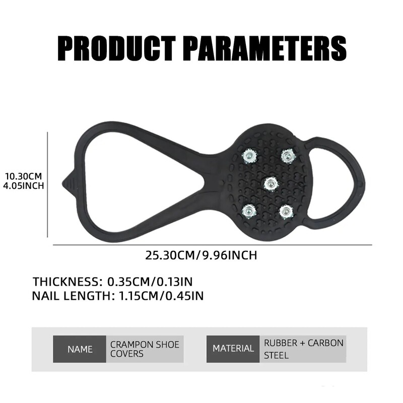 1 pora 5 smeigtukai, neslystantys ant ledo ir sniego kempingo vaikščiojimo batai Žieminiai apsauginiai batai Universalūs profesionalūs laipiojimo snapeliai