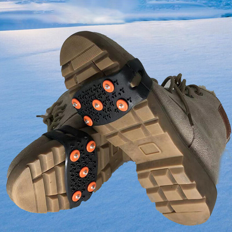 5 stud Snow Ice Claw pretslīdēšanas alpīnisma skavas Unisex sniega spīļu apavu pārvalki pastaigu pārgājienu piederumi