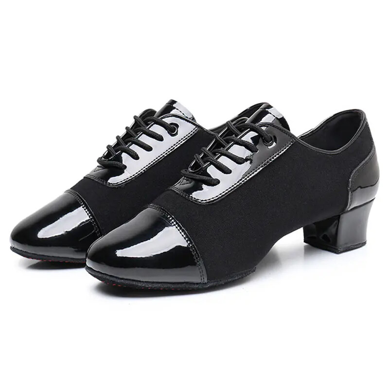 Férfi Gyermek Latin Salsa Tánccipők Felnőtt Gyerekek Jazz Tango Tánccipők Fekete Spliced Fiú Társastánccipő 37-45 méret