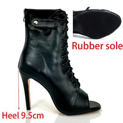 Melni džeza deju apavi Meiteņu seksīgi ballīšu zābaki Salsas dejas sievietēm Deju papēži Latīņamerikas skatuves priekšnesums 2024. gada vasara