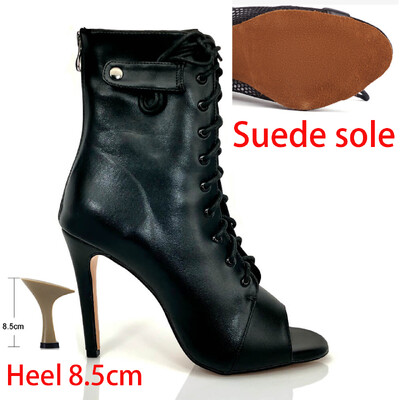 Melni džeza deju apavi Meiteņu seksīgi ballīšu zābaki Salsas dejas sievietēm Deju papēži Latīņamerikas skatuves priekšnesums 2024. gada vasara