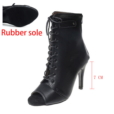 Melni džeza deju apavi Meiteņu seksīgi ballīšu zābaki Salsas dejas sievietēm Deju papēži Latīņamerikas skatuves priekšnesums 2024. gada vasara