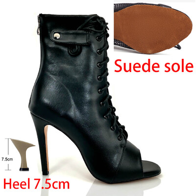 Melni džeza deju apavi Meiteņu seksīgi ballīšu zābaki Salsas dejas sievietēm Deju papēži Latīņamerikas skatuves priekšnesums 2024. gada vasara