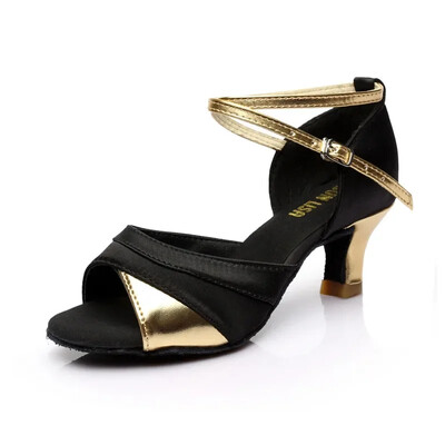 Dámske profesionálne tanečné topánky Topánky na spoločenské tance Latinskoamerické dámske topánky s otvorenou špičkou na podpätku Dámske tanečné topánky na podpätku 5/7 cm Sapato Feminino