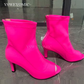 YSWEYOMIC Latin Dance Παπούτσια Γυναικεία Σέξι Stilettos Tango Boots Γυναικεία παπούτσια χορού Γυναικείες μπότες για χορό