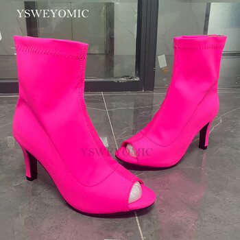 YSWEYOMIC Latin Dance Παπούτσια Γυναικεία Σέξι Stilettos Tango Boots Γυναικεία παπούτσια χορού Γυναικείες μπότες για χορό