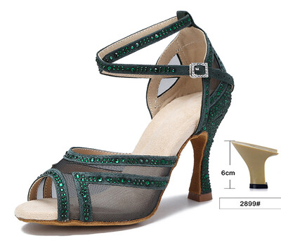 WUXIJIAO Dámske tanečné topánky Tango Salsa Latin Dance Topánky pre dievčatá Spoločenské tanečné topánky na podpätku Červené svadobné topánky s mäkkou podrážkou Dámske sandále