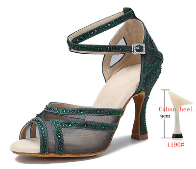 WUXIJIAO Dámske tanečné topánky Tango Salsa Latin Dance Topánky pre dievčatá Spoločenské tanečné topánky na podpätku Červené svadobné topánky s mäkkou podrážkou Dámske sandále