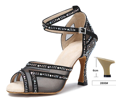 WUXIJIAO Dámske tanečné topánky Tango Salsa Latin Dance Topánky pre dievčatá Spoločenské tanečné topánky na podpätku Červené svadobné topánky s mäkkou podrážkou Dámske sandále