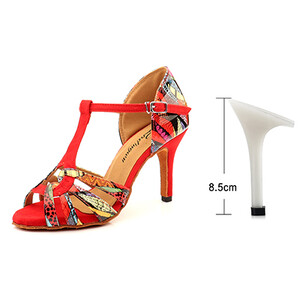 Ladingwu Hot Brand Pantofi de dans latino Salsa Femei Fete Pantofi de dans confortabil Sandale Pantofi colorați cu imprimeu geometric