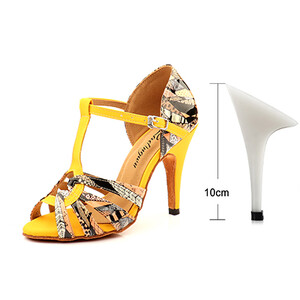 Ladingwu Hot Brand Pantofi de dans latino Salsa Femei Fete Pantofi de dans confortabil Sandale Pantofi colorați cu imprimeu geometric