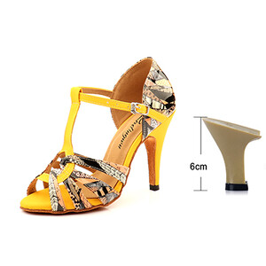 Ladingwu Hot Brand Pantofi de dans latino Salsa Femei Fete Pantofi de dans confortabil Sandale Pantofi colorați cu imprimeu geometric