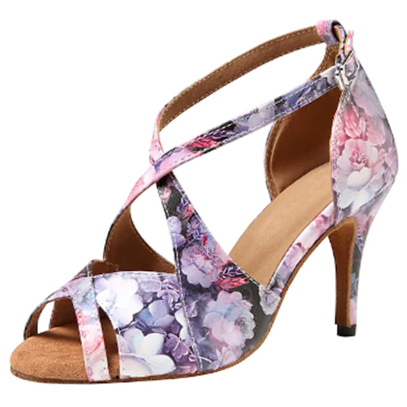 Lotynų kalbos šokių batai moteriški minkštu padu salsa tango sportbačiai Damasko violetinė chaki spalvos vasaros mergaičių aukštakulniai sandalai Pratimai