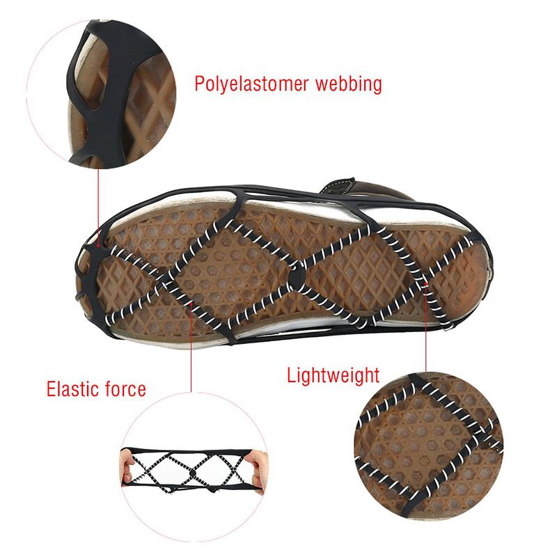 Ice Traction kültéri hó Csúszásgátló tüskék markolat hegymászó lábbelik Ice Traction kapcsok hótüskék Snow Traction kapcsok