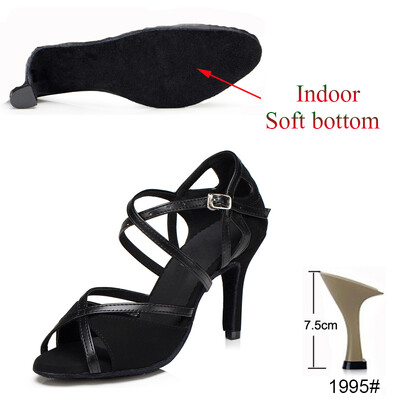 Dámske tanečné topánky na salsu a tango, spoločenské párty a šport, červené a čierne, dievčenské, vysoké podpätky, letné sandále, outdoorové, dámske tanečné topánky