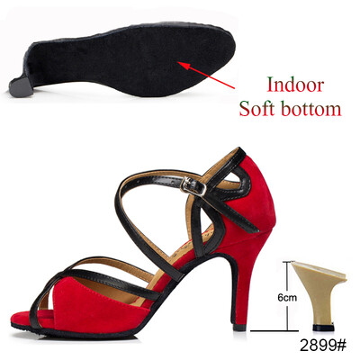 Dámske tanečné topánky na salsu a tango, spoločenské párty a šport, červené a čierne, dievčenské, vysoké podpätky, letné sandále, outdoorové, dámske tanečné topánky