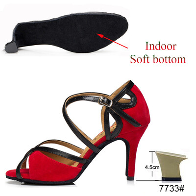 Dámske tanečné topánky na salsu a tango, spoločenské párty a šport, červené a čierne, dievčenské, vysoké podpätky, letné sandále, outdoorové, dámske tanečné topánky