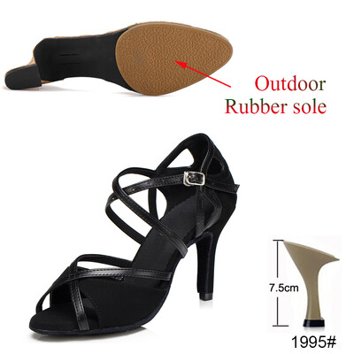 Dámske tanečné topánky na salsu a tango, spoločenské párty a šport, červené a čierne, dievčenské, vysoké podpätky, letné sandále, outdoorové, dámske tanečné topánky