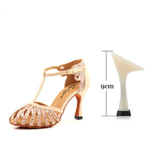 Ladingwu 2021 Nový štýl salsa tanečných topánok pre ženy a dievčatá latinskoamerické tanečné topánky, semišové trblietavé topánky s mäkkou podrážkou, spoločenské tanečné topánky, tanečné san