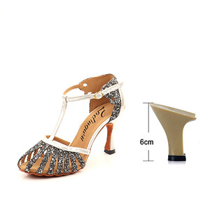 Ladingwu 2021 Nový štýl salsa tanečných topánok pre ženy a dievčatá latinskoamerické tanečné topánky, semišové trblietavé topánky s mäkkou podrážkou, spoločenské tanečné topánky, tanečné san