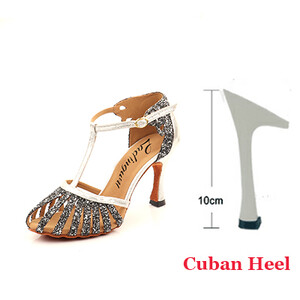 Ladingwu 2021 Nový štýl salsa tanečných topánok pre ženy a dievčatá latinskoamerické tanečné topánky, semišové trblietavé topánky s mäkkou podrážkou, spoločenské tanečné topánky, tanečné san