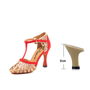 Ladingwu 2021 Nový štýl salsa tanečných topánok pre ženy a dievčatá latinskoamerické tanečné topánky, semišové trblietavé topánky s mäkkou podrážkou, spoločenské tanečné topánky, tanečné san